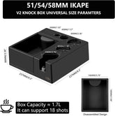 Espresso Knock Box, Espresso Coffee Organizer Box Fit for Storage 51, 54, 58MM Espresso Tamper